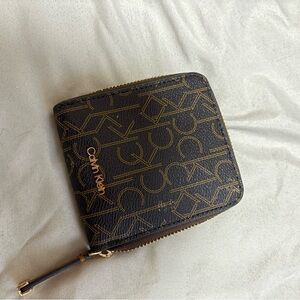 Calvin Klein Black and Gold Compact Wallet